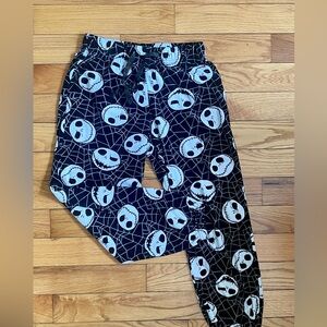 Nightmare Before Christmas Jack Skellington Black Pajama Pants, size Women’s M